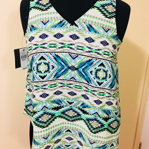 Iz Byer Tops - 💚3 for 10💚 Tribal Print Tank Chiffon IZ BYER